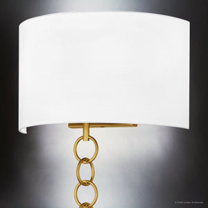 Urban Ambiance - Wall Sconce - UQL6424 Traditional Indoor Wall Sconce, 22.75''H x 13.00''W x 6.00''Dep, Brushed Gold Finish, Lacey Collection - 
