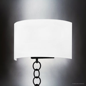 Urban Ambiance - Wall Sconce - UQL6425 Traditional Indoor Wall Sconce, 22.75''H x 13.00''W x 6.00''Dep, Matte Black Finish, Lacey Collection - 