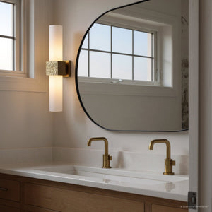 Urban Ambiance - Wall Sconce - UQL6426 Minimalist Indoor Wall Sconce, 24.00''H x 5.00''W x 5.50''Dep, Bronze Gold Finish, Lacey Collection - 