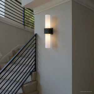 Urban Ambiance - Wall Sconce - UQL6427 Minimalist Indoor Wall Sconce, 24.00''H x 5.00''W x 5.50''Dep, Matte Black Finish, Lacey Collection - 