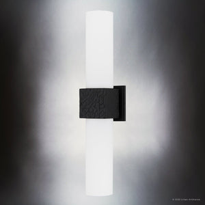 Urban Ambiance - Wall Sconce - UQL6427 Minimalist Indoor Wall Sconce, 24.00''H x 5.00''W x 5.50''Dep, Matte Black Finish, Lacey Collection - 