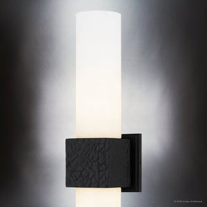 Urban Ambiance - Wall Sconce - UQL6427 Minimalist Indoor Wall Sconce, 24.00''H x 5.00''W x 5.50''Dep, Matte Black Finish, Lacey Collection - 