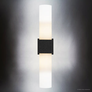 Urban Ambiance - Wall Sconce - UQL6427 Minimalist Indoor Wall Sconce, 24.00''H x 5.00''W x 5.50''Dep, Matte Black Finish, Lacey Collection - 