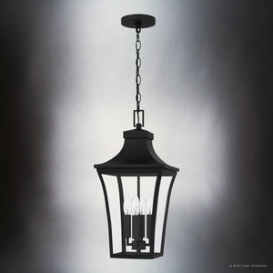Urban Ambiance - Pendant - UQL6430 Classic Indoor Pendant, 21.00''H x 10.00''W x 10.00''Dep, Earth Black Finish, Biloxi Collection - 