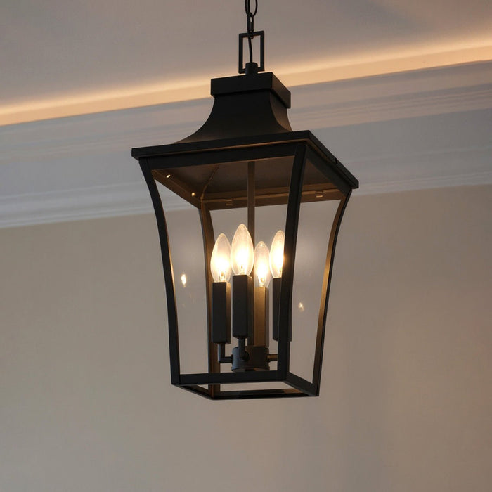 UQL6430 Classic Indoor Pendant, 21.00''H x 10.00''W x 10.00''Dep, Earth Black Finish, Biloxi Collection
