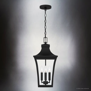 Urban Ambiance - Pendant - UQL6430 Classic Indoor Pendant, 21.00''H x 10.00''W x 10.00''Dep, Earth Black Finish, Biloxi Collection - 