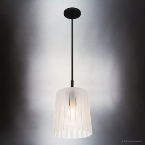 Urban Ambiance - Pendant - UQL6440 Transitional Indoor Pendant, 15.25''H x 10.00''W x 10.00''Dep, Matte Black Finish, Wylie Collection - 