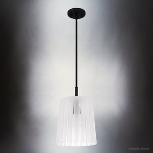 Urban Ambiance - Pendant - UQL6440 Transitional Indoor Pendant, 15.25''H x 10.00''W x 10.00''Dep, Matte Black Finish, Wylie Collection - 