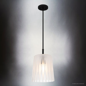 Urban Ambiance - Pendant - UQL6440 Transitional Indoor Pendant, 15.25''H x 10.00''W x 10.00''Dep, Matte Black Finish, Wylie Collection - 