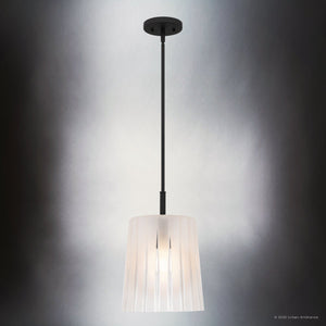 Urban Ambiance - Pendant - UQL6440 Transitional Indoor Pendant, 15.25''H x 10.00''W x 10.00''Dep, Matte Black Finish, Wylie Collection - 