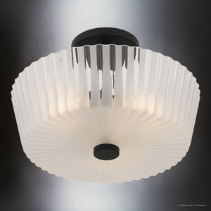Urban Ambiance - Ceiling Light - UQL6441 Transitional Indoor Ceiling Light, 10.50''H x 16.00''W x 16.00''Dep, Matte Black Finish, Wylie Collection - 