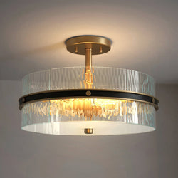 Urban Ambiance - Ceiling Light - UQL6450 Mediterranean Indoor Ceiling Light, 10.75''H x 16.00''W x 16.00''Dep, Matte Black Finish, Pittsfield Collection - 