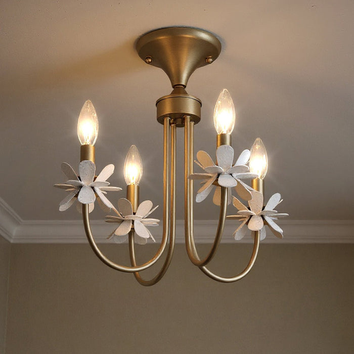 UQL6460 Glam Indoor Ceiling Light, 15.50''H x 16.00''W x 16.00''Dep, Bronze Gold Finish, Lombard Collection