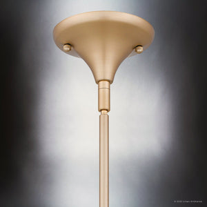 Urban Ambiance - Chandelier - UQL6461 Glam Indoor Chandelier, 12.75''H x 16.00''W x 16.00''Dep, Bronze Gold Finish, Lombard Collection - 
