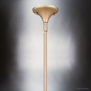 Urban Ambiance - Chandelier - UQL6463 Glam Indoor Chandelier, 27.50''H x 42.00''W x 42.00''Dep, Bronze Gold Finish, Lombard Collection - 