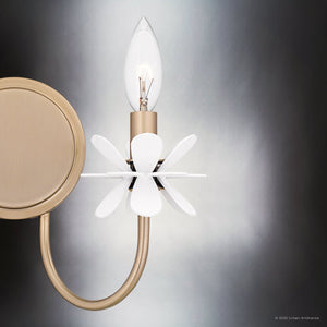 Urban Ambiance - Wall Sconce - UQL6464 Glam Indoor Wall Sconce, 9.00''H x 12.00''W x 5.25''Dep, Bronze Gold Finish, Lombard Collection - 