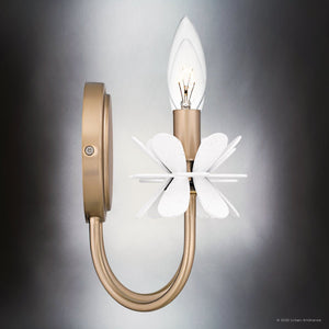 Urban Ambiance - Wall Sconce - UQL6464 Glam Indoor Wall Sconce, 9.00''H x 12.00''W x 5.25''Dep, Bronze Gold Finish, Lombard Collection - 