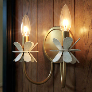 Urban Ambiance - Wall Sconce - UQL6464 Glam Indoor Wall Sconce, 9.00''H x 12.00''W x 5.25''Dep, Bronze Gold Finish, Lombard Collection - 
