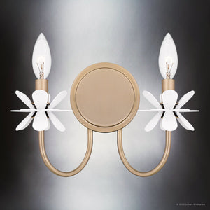 Urban Ambiance - Wall Sconce - UQL6464 Glam Indoor Wall Sconce, 9.00''H x 12.00''W x 5.25''Dep, Bronze Gold Finish, Lombard Collection - 
