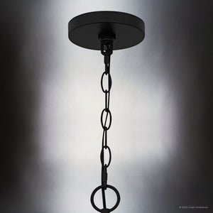Urban Ambiance - Chandelier - UQL6471 Traditional Indoor Chandelier, 30.00''H x 31.00''W x 31.00''Dep, Matte Black Finish, Moline Collection - 