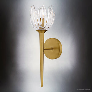Urban Ambiance - Wall Sconce - UQL6472 Traditional Indoor Wall Sconce, 18.50''H x 6.00''W x 7.50''Dep, Brushed Gold Finish, Moline Collection - 