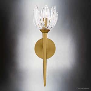 Urban Ambiance - Wall Sconce - UQL6472 Traditional Indoor Wall Sconce, 18.50''H x 6.00''W x 7.50''Dep, Brushed Gold Finish, Moline Collection - 