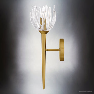 Urban Ambiance - Wall Sconce - UQL6472 Traditional Indoor Wall Sconce, 18.50''H x 6.00''W x 7.50''Dep, Brushed Gold Finish, Moline Collection - 