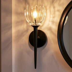 Urban Ambiance - Wall Sconce - UQL6473 Traditional Indoor Wall Sconce, 18.50''H x 6.00''W x 7.50''Dep, Matte Black Finish, Moline Collection - 