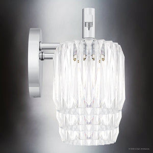 Urban Ambiance - Bath Light - UQL6482 Contemporary Indoor Bath Light, 7.75''H x 21.50''W x 7.00''Dep, Polished Chrome Finish, Keller Collection - 