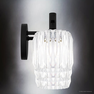 Urban Ambiance - Bath Light - UQL6483 Contemporary Indoor Bath Light, 7.75''H x 21.50''W x 7.00''Dep, Matte Black Finish, Keller Collection - 