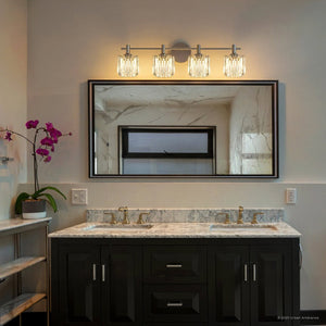 Urban Ambiance - Bath Light - UQL6484 Contemporary Indoor Bath Light, 7.75''H x 29.75''W x 7.00''Dep, Polished Chrome Finish, Keller Collection - 