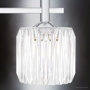 Urban Ambiance - Bath Light - UQL6484 Contemporary Indoor Bath Light, 7.75''H x 29.75''W x 7.00''Dep, Polished Chrome Finish, Keller Collection - 