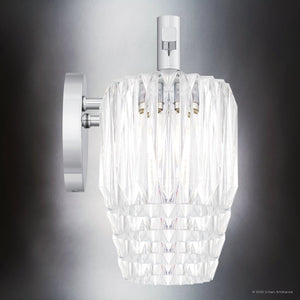 Urban Ambiance - Bath Light - UQL6484 Contemporary Indoor Bath Light, 7.75''H x 29.75''W x 7.00''Dep, Polished Chrome Finish, Keller Collection - 