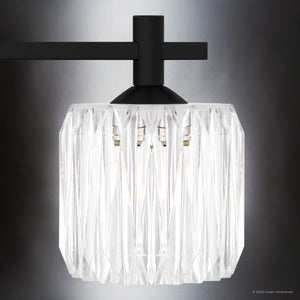 Urban Ambiance - Bath Light - UQL6490 Scandinavian Indoor Bath Light, 6.50''H x 14.50''W x 6.50''Dep, Aged Brass Finish, Belleville Collection - 