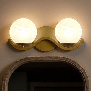 Urban Ambiance - Bath Light - UQL6490 Scandinavian Indoor Bath Light, 6.50''H x 14.50''W x 6.50''Dep, Aged Brass Finish, Belleville Collection - 