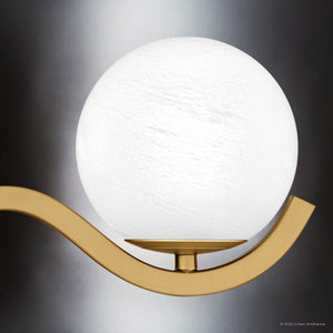 Urban Ambiance - Bath Light - UQL6491 Scandinavian Indoor Bath Light, 6.50''H x 22.50''W x 6.50''Dep, Aged Brass Finish, Belleville Collection - 