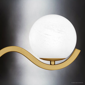 Urban Ambiance - Bath Light - UQL6492 Scandinavian Indoor Bath Light, 6.50''H x 30.75''W x 6.50''Dep, Aged Brass Finish, Belleville Collection - 