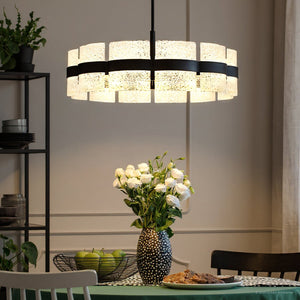Urban Ambiance - Pendant - UQL6502 Contemporary Indoor Pendant, 12.00''H x 30.00''W x 30.00''Dep, Matte Black Finish, Apex Collection - 