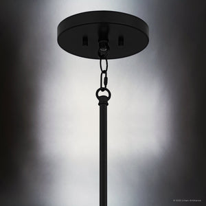 Urban Ambiance - Pendant - UQL6502 Contemporary Indoor Pendant, 12.00''H x 30.00''W x 30.00''Dep, Matte Black Finish, Apex Collection - 