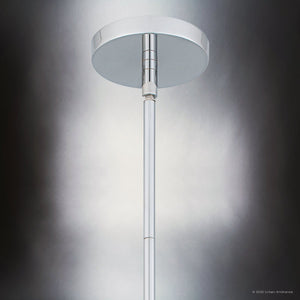 Urban Ambiance - Pendant - UQL6540 Contemporary Indoor Pendant, 8.75''H x 23.00''W x 23.00''Dep, Polished Chrome Finish, Findlay Collection - 