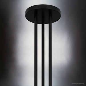 Urban Ambiance - Chandelier - UQL6560 Transitional Indoor Chandelier, 9.75''H x 30.00''W x 30.00''Dep, Matte Black Finish, Sumter Collection - 