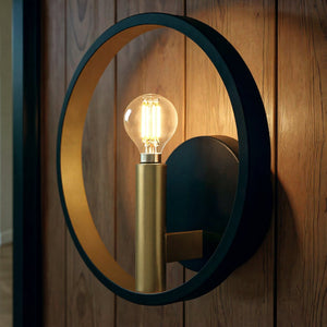Urban Ambiance - Wall Sconce - UQL6562 Transitional Indoor Wall Sconce, 10.00''H x 10.00''W x 4.00''Dep, Matte Black Finish, Sumter Collection - 
