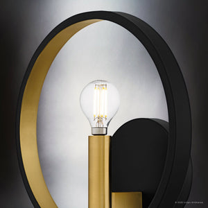 Urban Ambiance - Wall Sconce - UQL6562 Transitional Indoor Wall Sconce, 10.00''H x 10.00''W x 4.00''Dep, Matte Black Finish, Sumter Collection - 