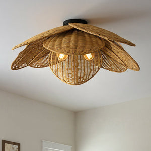 Urban Ambiance - Ceiling Light - UQL6571 Coastal Indoor Ceiling Light, 11.25''H x 30.00''W x 30.00''Dep, Matte Black Finish, Brea Collection - 