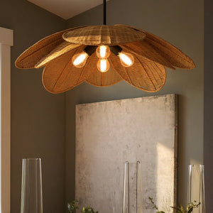 Urban Ambiance - Pendant - UQL6573 Coastal Indoor Pendant, 10.50''H x 30.00''W x 30.00''Dep, Matte Black Finish, Brea Collection - 