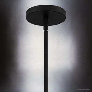 Urban Ambiance - Pendant - UQL6573 Coastal Indoor Pendant, 10.50''H x 30.00''W x 30.00''Dep, Matte Black Finish, Brea Collection - 