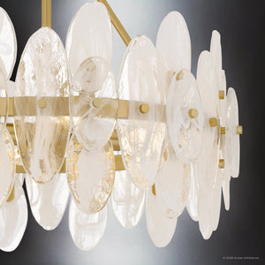 Urban Ambiance - Ceiling Light - UQL6591 Glam Indoor Ceiling Light, 14''H x 18''W x 18''Dep, Brushed Gold Finish, Rotherdon Collection - 