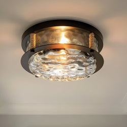 Urban Ambiance - Ceiling Light - UQL6650 Coastal Indoor Ceiling Light, 6.25''H x 15.75''W x 15.75''Dep, Matte Black Finish, Lancaster Collection - 