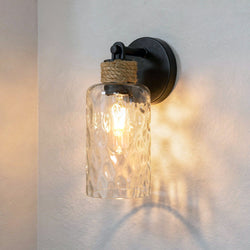 Urban Ambiance - Wall Sconce - UQL6651 Coastal Indoor Wall Sconce, 11.75''H x 4.75''W x 5.75''Dep, Matte Black Finish, Lancaster Collection - 