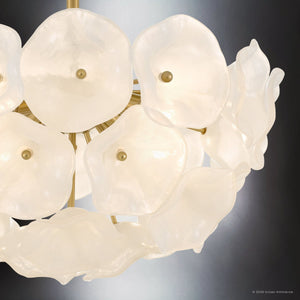 Urban Ambiance - Ceiling Light - UQL6660 Glam Indoor Ceiling Light, 15''H x 18.75''W x 18.75''Dep, Brushed Gold Finish, Foxleigh Collection - 